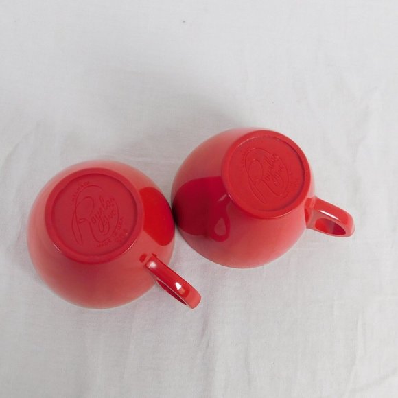 Royalon Melamine Melmac Red White Coffee Tea Cup #304 USA Set of 2 Vintage FLAW - Picture 11 of 12